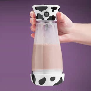 随身携带牛奶自动搅拌杯 咖啡杯 创意懒人杯子 奶牛电动搅拌杯子