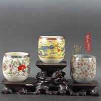 热卖青花瓷日式茶杯杯小 陶瓷品茗功夫茶杯水杯 多种花色可选