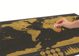 英国Luckies 刮刮地图黑金奢华版/世界地图 创意礼品 UK进口精品
