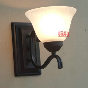 欧式简约田园床头复古壁灯过大阳台卧室客厅餐厅创意现代LED壁灯