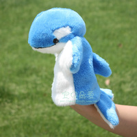 正品海豚手偶 儿童手套毛绒玩具 海洋动物玩偶 0-3岁宝宝早教安抚