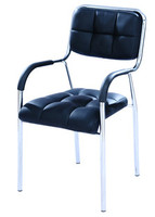 四脚落地固定软包会议椅子带扶手办公电脑椅子结实耐用洽谈椅子