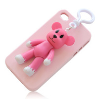韩国官网代购L 个性可爱小熊iPhone4,4s手机壳 5色选