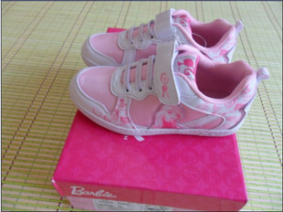 特惠秋款专柜正品芭比童鞋女童运动鞋白粉色31-37码76085