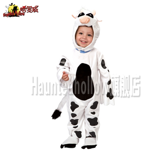 Hauntedhollow哈罗威万圣节鬼节儿童表演动物服装小奶牛服装02713