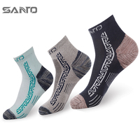 SANTO山拓户外运动速干袜夏季短筒登山袜子男女透气薄