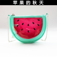 包邮HM夏季水果可爱透明西瓜包斜跨小包包 时尚女包亲子儿童包