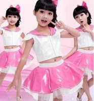 六一儿童舞蹈裙演出服少儿表演服幼儿比赛蓬蓬裙漆皮套装舞台服