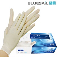 蓝帆 新品一次性手套 仿乳胶橡胶手套 PVC家务防尘手套劳防手套