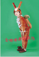 松鼠表演服装 小松鼠卡通动物服装 儿童演出服装 六一幼儿舞蹈服