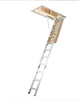 家用折叠伸缩梯子铝合金阁楼梯伸缩攀爬梯、梯升降便携直梯