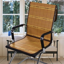 夏季竹凉席坐垫椅垫凉垫藤席电脑椅子垫座垫连靠背办公室靠椅坐垫