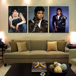 客厅装饰画迈克尔杰克逊卧室挂画玄关画MJ走廊酒吧壁画咖啡厅经典