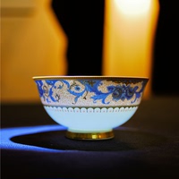 景德镇骨瓷碗餐具套装欧式陶瓷器高脚碗单大饭碗瓷器 珐琅彩