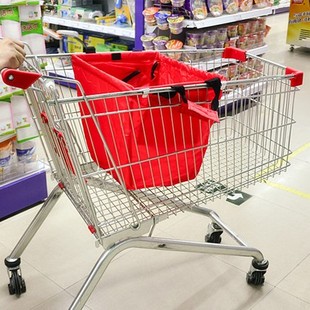 超大容量可折叠手推车超市环保购物袋便携式可携带牛津布收纳袋