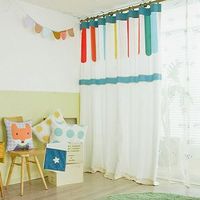 韩国正品 彩色琴键儿童窗帘/个性卧室窗帘 可定做