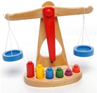 幼儿园早教教具 木质法码天平枰玩具 宝宝平衡游戏 儿童益智玩具