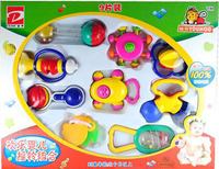 包邮正品迪孚宝宝0-1岁婴儿摇铃组合礼盒9件套装益智玩具3C认证