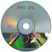 付邮试用飞利浦CD-R刻录盘700M数据盘52X音乐空白光盘光碟片VCD盘