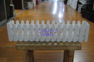 白色栅栏60厘米 花盆栅栏木质篱笆围栏室内装饰道具 花槽花箱栅栏