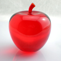 情人节礼物水晶红苹果10厘米摆件刻字雕刻送老师女生礼品促销甩卖