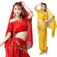 性感舞娘肚皮舞套装 阿拉伯舞台装印度舞蹈服装女民族服装短袖款