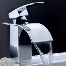 高档经典全铜镀落地水龙头 ，新款台盆水龙头waterfall faucet