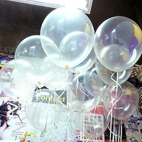 婚庆装饰布置8号12寸圆形透明乳胶气球2.8克重 韩国进口优质乳胶