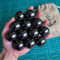 12颗 硕大的 磁力球 黑色圆形 铁氧体 巴克球 直径33mm