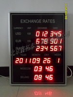 LED数码管外汇货币对换牌带时间日期显示外汇牌