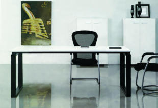 会议洽谈桌办公会客接待桌员工开会桌简约现代板式钢架脚捷锋家具