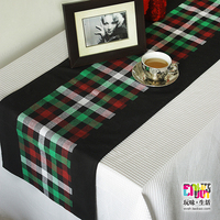 简约时尚 纯棉 格子 餐桌桌旗 定做 餐桌布 台布定做-- 彩色方格