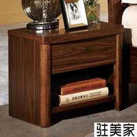中式家具板木结合家具胡桃色床头柜卧室床边柜特卖爆款低价W9203