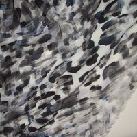 灰色抽象水墨风格图案 雪纺布料（宽幅150CM，10元/半米）