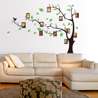 新款黑色单棵大树相框装饰墙壁贴纸客厅卧室照片墙装饰墙贴图案贴