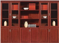 办公室油漆书柜实木文件柜玻璃门书柜可定制多门组合书柜办公柜