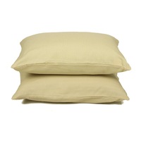 梦佳家纺 纯棉华夫格素色枕套一对枕头套2只装45*65cm-4色可选