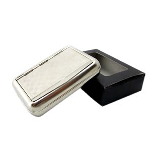 正品金属刻花烟盒 银色不锈钢金属烟盒  烟具配件
