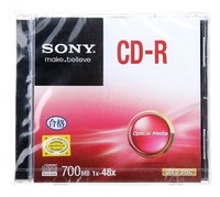 索尼 SONY 空白刻录光盘 CD-R 48速 700M 单片盒装 原装正品行货