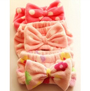 韩国 马卡龙色加长版波点粉色系浴袍裹胸浴裙束发带套装 0.2kg
