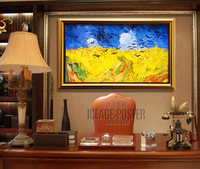 梵高装饰画T客厅餐厅酒店油画办公室乌鸦群飞的麦田玄关别墅