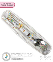 韩国进口彼得兔儿童筷子勺组+塑料便携餐具盒 Peter Rabbit 新款