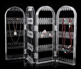 水晶化妆盒韩国炫彩珠宝收纳架首饰耳环耳钉收纳架饰品挂架