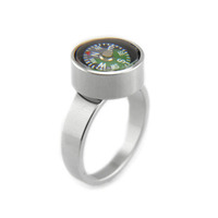 男生女生钛钢戒指指南针（可正确指明方向）饰品指环