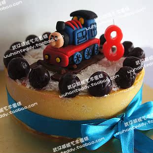 武汉实体店 芒果慕斯生日蛋糕 个性卡通蛋糕定制 男孩蛋糕托马斯