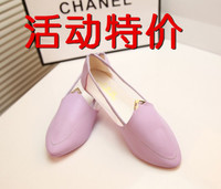 女学生春夏季2014新款韩版系带尖头平底网纱凉鞋铆钉平跟女式单鞋
