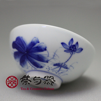 【茶与器】台湾三希 --手绘青花平口杯<喝普洱最佳>