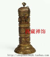西藏禅饰 八宝六字铜香炉 开光纯铜香炉香座香插葫芦香拖盘香线香