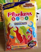 1包起包邮 美国正品Plackers kid's儿童专用含氟牙线水果味 48支