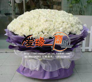 求婚白玫瑰999支生日999朵白玫瑰花束大型Party高端花束北京包邮